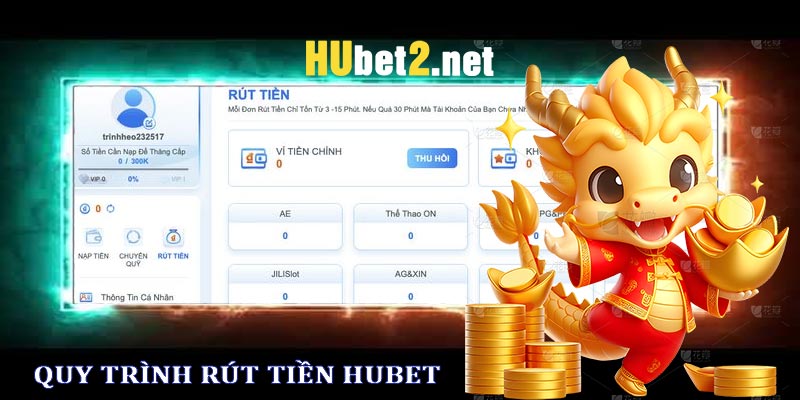 Tìm hiểu về quy trình rút tiền Hubet